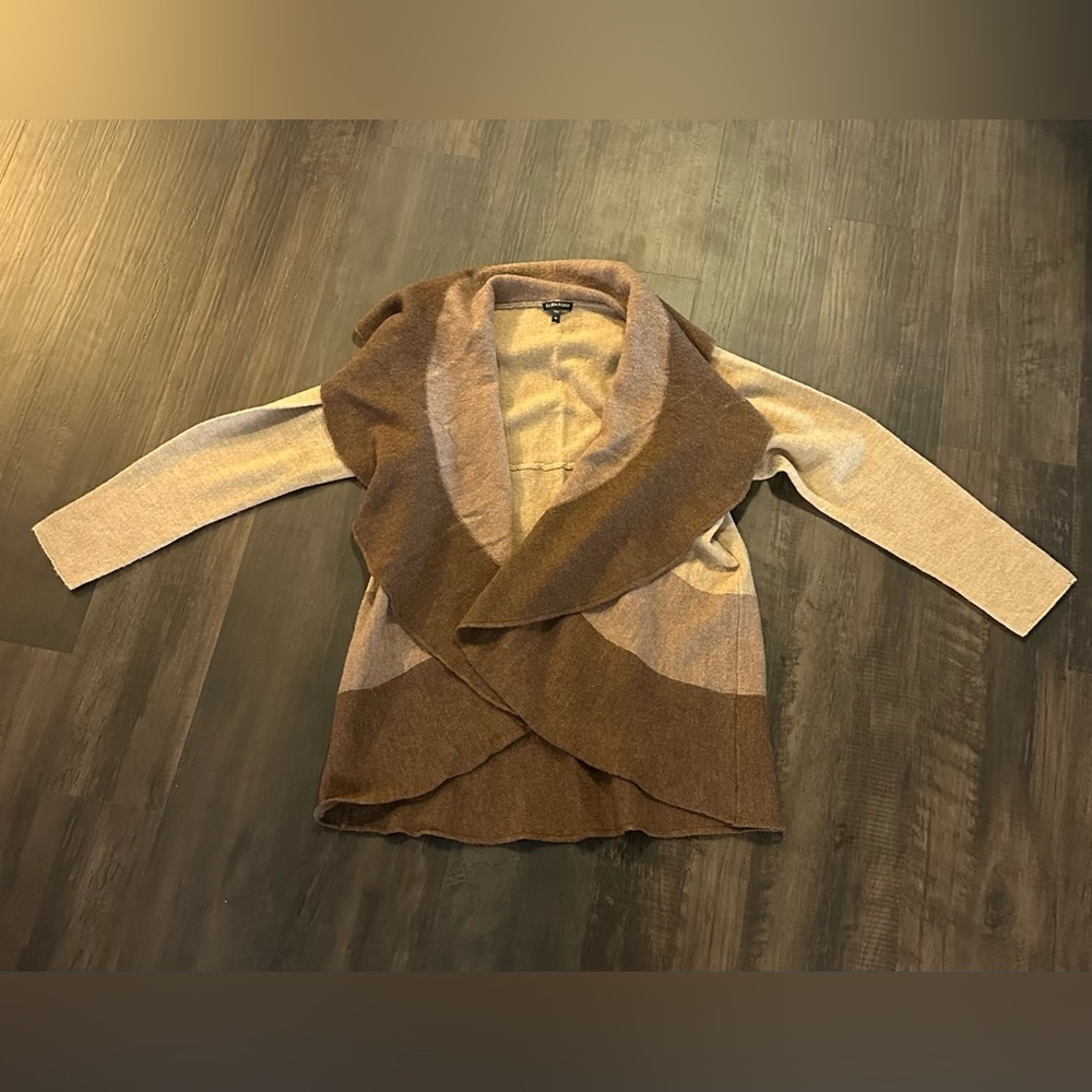 Eileen Fisher Brown and Tan Cardigan
